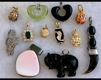 Tiny Charms and Pendants; Some Gold & Sterling