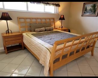 King Bed,  Nightstands and a Pair of Matching Lamps 