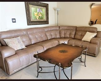 Sectional Sofa and Large Coffee Table 