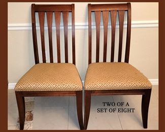 Showing Two of a Set of Eight Nice Dining Chairs