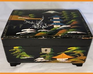Vintage Hand Painted Jewelry Box