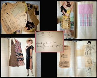A Young Girl's Antique Scrapbook of Clothes and Patterns from the 1st 16 Years of her life