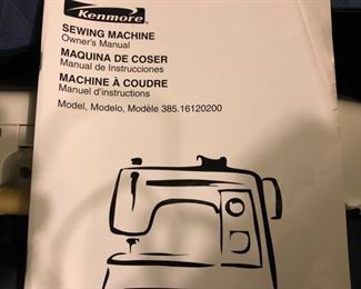 Instruction booklet for Kenmore sewing machine