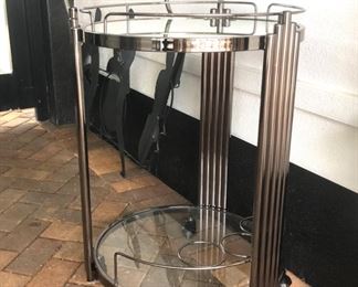 Close up of wine cart