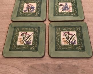 Floral coasters