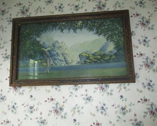 Maxfield Parrish print - original frame