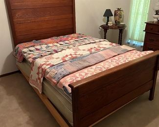 Antique oak bed