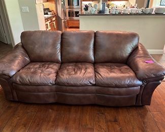 Leather sofa, also not pictured in a cream leather same kind of sofa