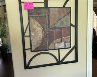 Pair of metal wall art