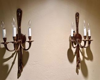 BRASS SCONCES-LOVE THESE!