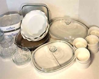 Assortment Of Corning Ware, Pyrex And Other Brands Of Cookware