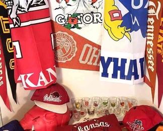 College Pendants, Ball Caps, Shot Glasses, Flags And More