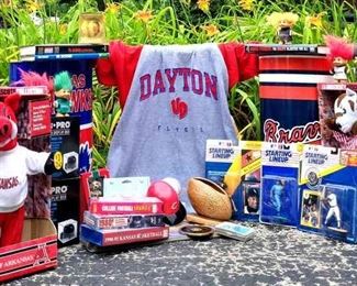 Football And Baseball Sports Memoribilia...