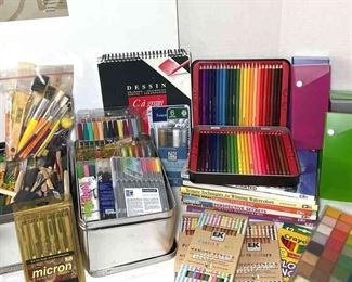 Large Assortment Of Art Supplies