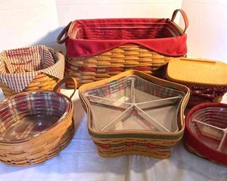 Longaberger Homestead Party Pack Bundle Of 6 Baskets 