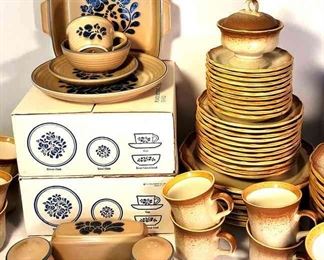 Pfalzgraff Five Piece Dinnerware Set Mikasa Whole Wheat Pattern Dishes
