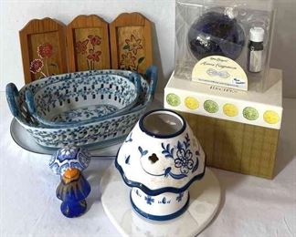 Various Blue White Home Decor