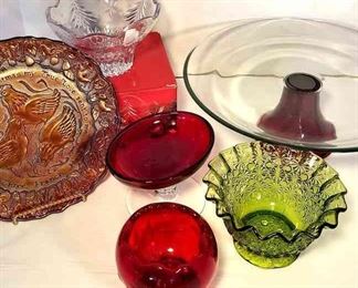 Vintage Cranberry, Fenton, Mikasa, Imperial Glass More