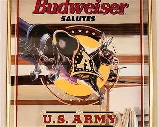 Budweiser Salutes U.S. Army Mirror Sign