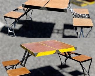 Great little vintage folding camp tables 
