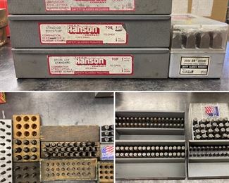 Hanson steel letter & number stamps