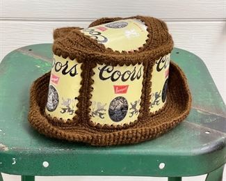 Coors Banquet Beer crochet hat - awesome!!