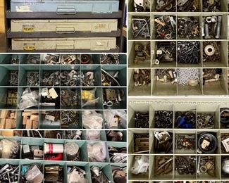 Metal sliding drawer cabinet and all the contents!