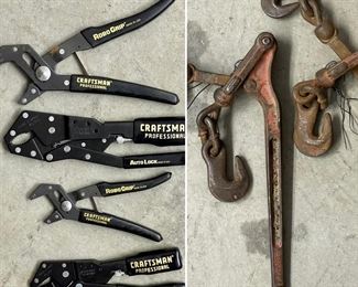 Craftsman Robo Grip pliers and chain binders