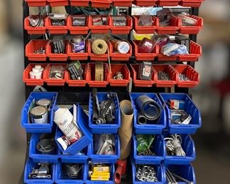 Rolling cart bin and contents