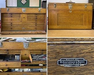 H. Gerstner & Sons machinist tool box and contents