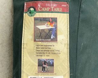 Portable and packable - wood top camping table