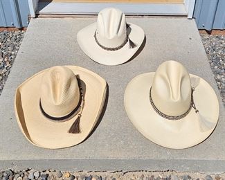Straw Cowboy Hats with horsehair hat bands