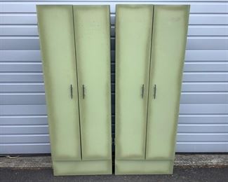 ARRO809 Cool Vintage Avocado Green Metal Cabinets