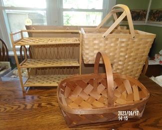 Boho shelf and stair step basket