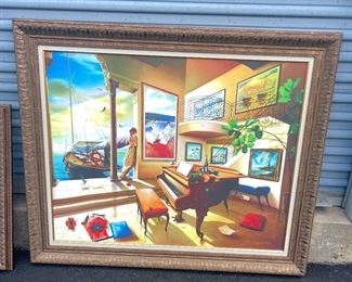 Artist Orlando Rafael Quevedo Giclee on canvas
"Jeu de Vagues" 40 x32      250.00