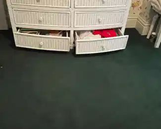 Wicker 6 Drawer Dresser 