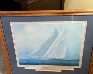 Tim Thompson Yachts of the Americas Cup Lithograph 