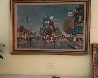 Paris Street Scene- Signed Ricci ,  Oil on Canvas  signed lower left 
