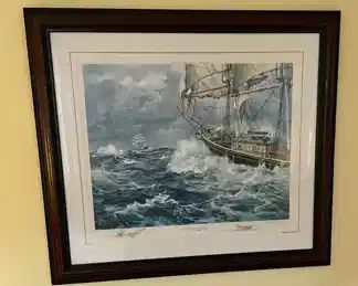 Charles Vickery Lithograph "Atlantic Deeps the Cutty Sark,  Double Signed and remarque.  26" x 38"  BUY IT NOW $1,800.00 