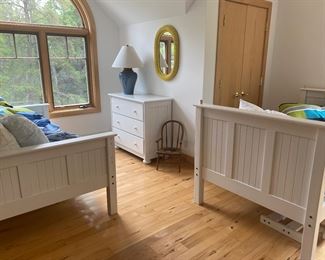 Two sets of bunkbeds