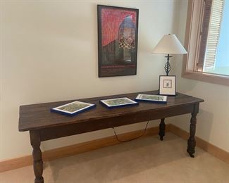 Long vintage farm table