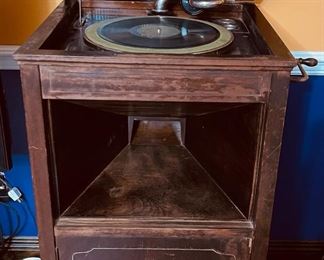 Cecilian Antique Mahogany Phonograph  