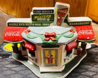 Collection of Coca Cola Snow Village Houses