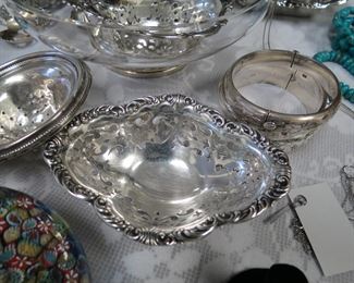 Gorham sterling silver nut dish.