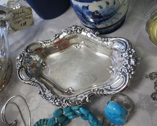 Wallace sterling silver nut/candy dish.