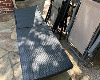 Outdoor lounger. Fold up outdoor chairs