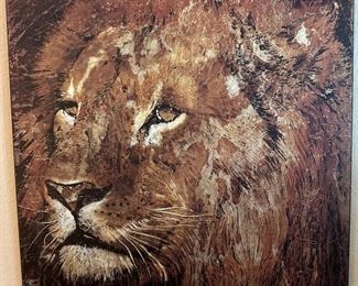 Large lion canvas