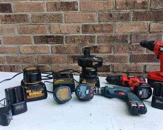 Cordless Drill with Batteries and Chargers
