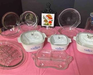 Corning Dishes, Pie Dishes, Serving Trays and Bowls