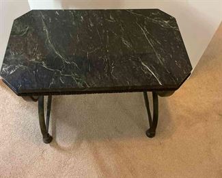 Granite Top Iron Decorative Table